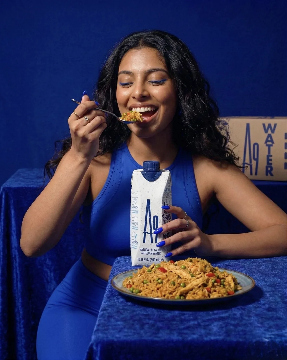 A9 carton served at a dining table